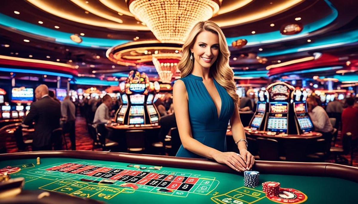 Studio dealer langsung Antarmuka live streaming dealer Texas Hold'em Bonus